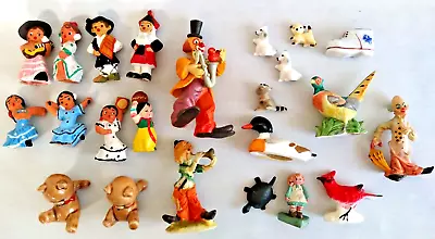 23-LOT Vtg Mini Figures Animals People Clowns Kitsch Anthropomorph Lefton Sadek • $42.88