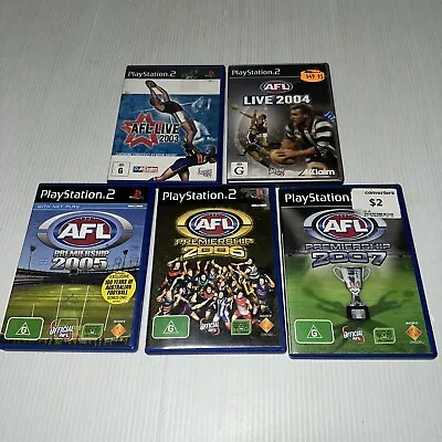 PlayStation 2 Games Bundle AFL Live 2003 2004 2005 2006 & 2007  • $69.95