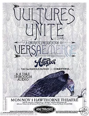 Versaemerge  The Vultures Unite Tour  2010 Portland Concert Tour Poster • $15.96