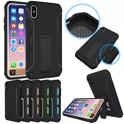 Apple IPhone X -- Ultra Rubber Stand Shock Proof Heavy Duty Hard Back Case Cover • $9.99