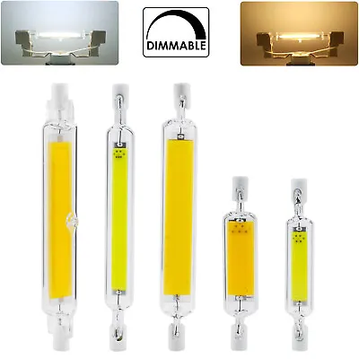 Dimmable R7s LED COB Bulb Ceramic Glass Tube Light 78mm 118mm 6W 12W J Type SS • $7.32