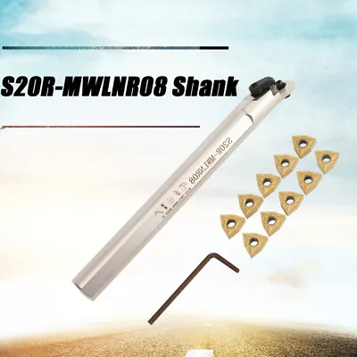 S20R-MWLNR08 Shank With 10* Inserts For Alitting Threading Finishing Etc • $34