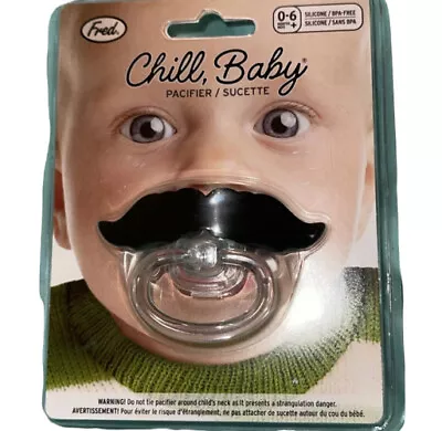 Fred And Friends Chill Baby Mustache Pacifier 0-6 Months Sealed • $9.99