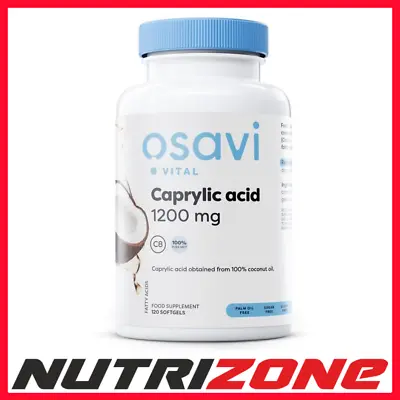 Osavi Caprylic Acid 1200mg MCT From Coconut Palm Free - 120 Softgels • £14.70