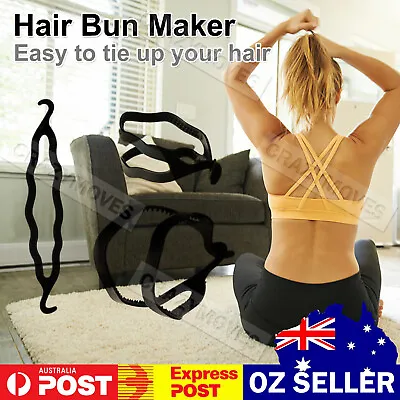 $2.45 • Buy Hair Bun Maker Magic Beauty Twist Styling Band Tool Braid Clip Accessories VIC