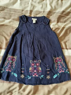 Monsoon Baby Girl Dress Age 12-18 Months. Owls • £4