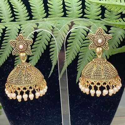 Indian Jhumki Earrings Minakari Meenakari Bell 8 • $18