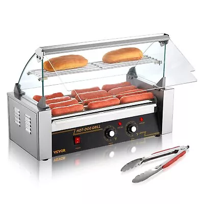 VEVOR Hot Dog Roller 5 Rollers 12 Hot Dogs Capacity 750W Stainless Sausage Gril • $165