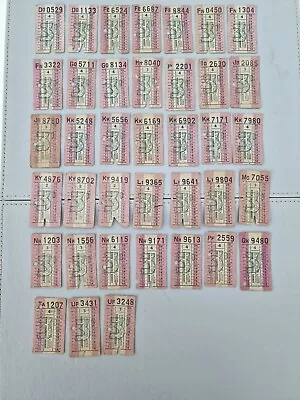 London Transport 3d Old Buses Used Tickets  38 In Total • £1.99