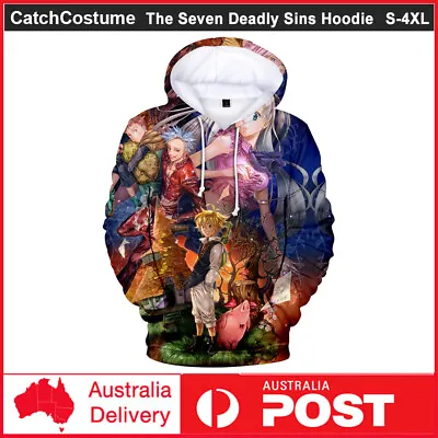 $23.31 • Buy Anime The Seven Deadly Sins Hoodie 3D Printed Sweatshirts Pullover Jacket Coat