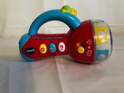 V Tech Spin And Learn Color Flashlight Toy Red Blue Educational Toy #D5 • $12.99