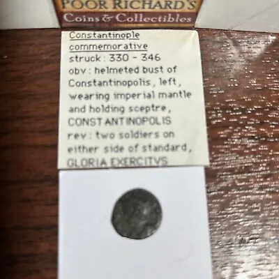$19.95 • Buy Constantinople Commemorative Struck 330-356AD 1500+ Yr Old Roman Coin 2R045