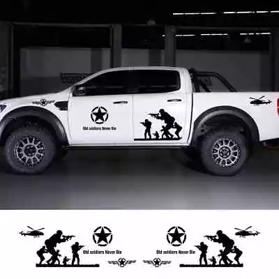 Car Stickers Pickup Body Door Side Decals For Mitsubishi L200 Triton Vinyl Decor • $33.49