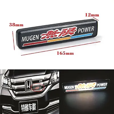 1Pcs JDM Mugen LED Light Car Front Grille Badge Emblam Illuminated Decal Sticker • $17.88