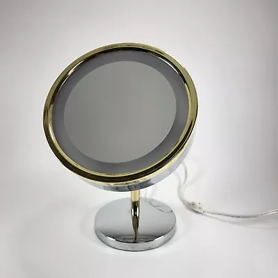 Jerdon Product Vanity Magnifying Makeup Mirror Vintage Gooseneck Light Up J996CG • $34.97