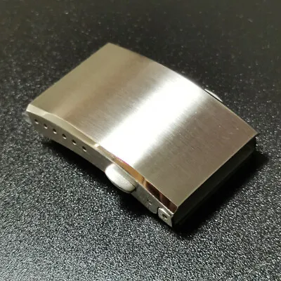 Quality 316L  Brushed Solid Stainless Steel Watch Band Buckle Clasp 18 20 22mm • $10.99