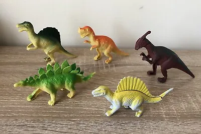 Vintage Dinosaurs Plastic Toys Figures Mixed Medium Size Lot Of 5 Used • $9.99
