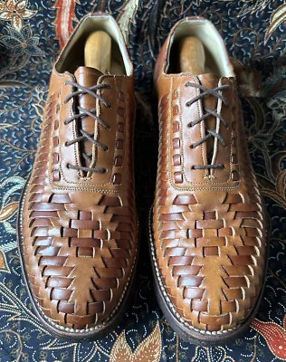 John C. Roberts Style 63048 Usa Rare Vintage Oxford Weave Brown Mens Shoe Uk 6 • £85