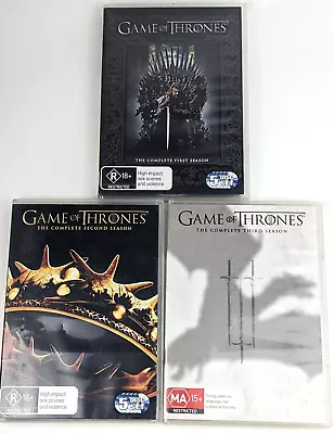 Game Of Thrones Seasons 1 2 3 DVD (Region 4) Free🇦🇺Postage HBO • $19.99
