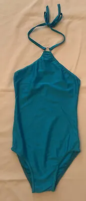 Starlite Turquoise Nylon Lycra Halter Neck Style Leotard - Size 1 • £6