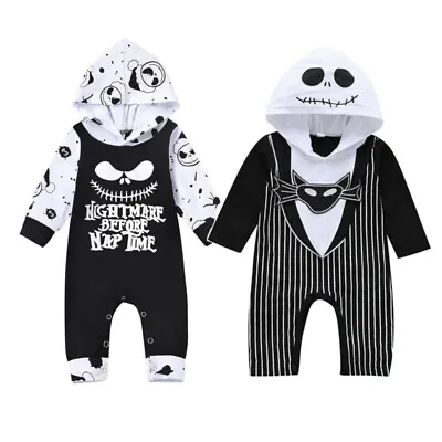 Toddler Baby Boy The Nightmare Before Christmas Halloween Costume Jumpsuit Dress • £8.99