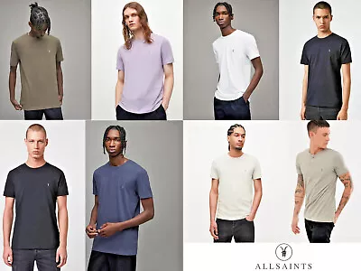 All Saints Mens Tonic T-Shirt Crewneck Top Short Sleeve Designer Cotton Tee • £19.95