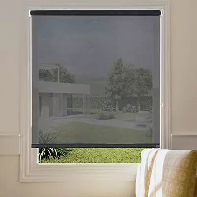 Blinds For Windows 5% Openness Solar Roller Shades 35  W X 72  H Black Light F • $71.93