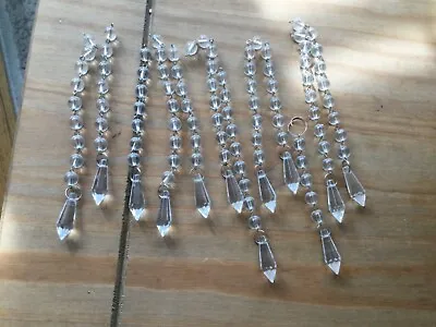 Assorted Clear Acrylic Chandelier Droplets Great For Craft • £6