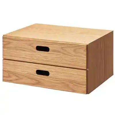 NEW MUJI Oak Stacking Chest Storage Box 2 Drawers 15 X 7 X 11 In Japan • $139.99