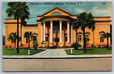 Vintage Postcard SC Charleston Museum Street View Linen ~9741 • $1.87