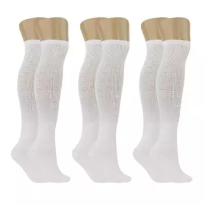 6-12Pairs Men's Diabetic Over The Calf - Knee High Compression Cotton Crew Socks • $29.99