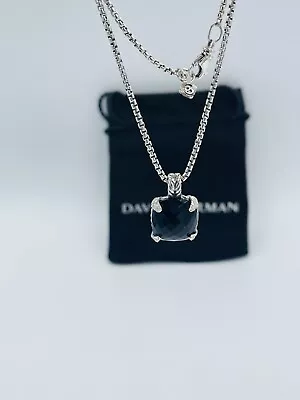 DAVID YURMAN 14mm Chatelaine Pendant Necklace Black Onyx & Diamond • $799.99