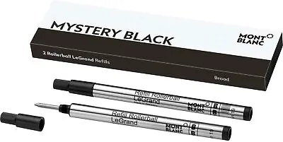 Montblanc Rollerball LeGrand Refills Broad Tip Mystery Black Pack Of 2 113840 • $24.50