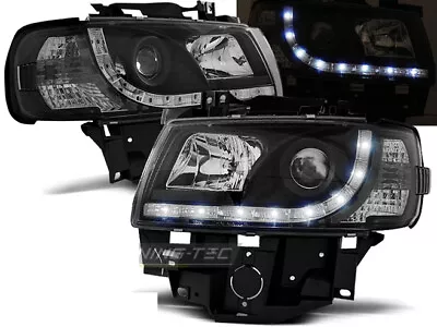 Pair Of Headlights LED DRL Look For VW T4 96-03 BUS Daylight Black CA LPVWB6 XIN • $411.17