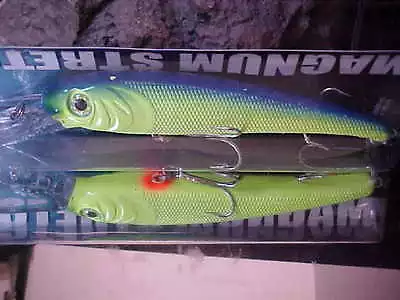 Mann's (NEW)Textured Stretch 30+ BIGFISH Trolling Lure T30-04 Color CHART/BLUE • $29.50