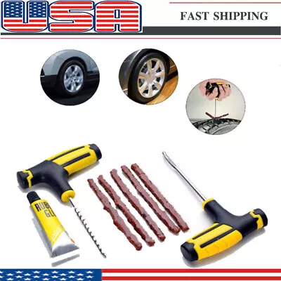 Car Tubeless Tire Puncture Repair Plug Repairing Needle Patch Tyre Fix Tool * • $4.49