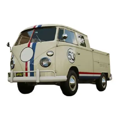 $73.25 • Buy 1:10 RC Clear Lexan Body Shell Classic VW Kombi Dual Cab Pick Up With Decals 
