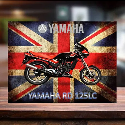 £4.99 • Buy Yamaha RD 125lc Classic Motorbike Metal Wall Sign Garage Man Cave Shed Cafe Tiki