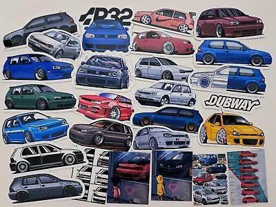 27pc Vinyl Stickers Of Mk4 VW Golf GTI R32 Vinyl Stickers For DUB Fans • $12