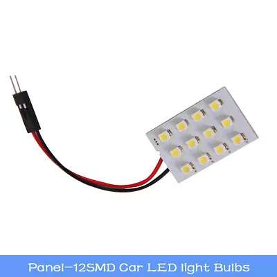 Universal 4PCS 12SMD White LED + T10 Light Adapter Car Interior Panel Light Bulb • $7.66