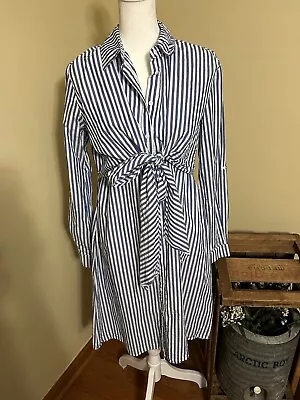 Seraphine Maternity Nursing Dress Striped Blue And White Size 4 New Condition  • $27
