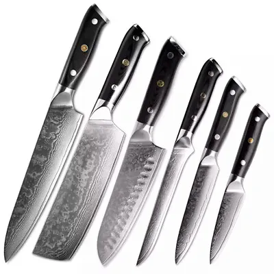 Sunnecko Chef Knife Kitchen Knife Classic Series Japanese VG10 Steel Damascus • $64.99