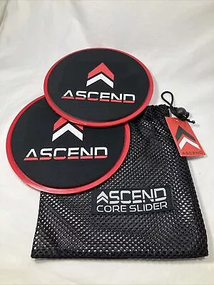 Ascend Core Sliders Workout Exercise Yoga Fitness Pilates Red Black Mesh Bag • $10.78