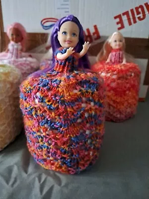 £6 • Buy Retro Toilet Roll Cover Doll Hand Knitted #247