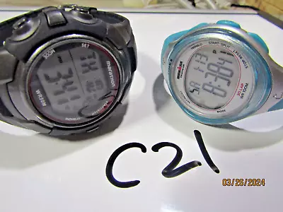 Lot Of 2 Timex Ironman + Marathon Unisex Watch Wear Or Resale New Battery #C21 • $1.16