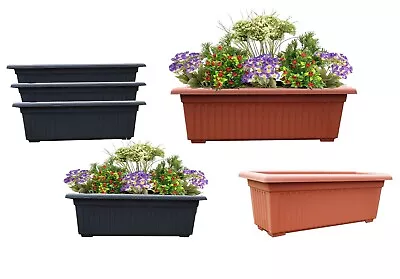 70cm Trough Long Window Box Planter Flower Box Garden Plastic Plant Pot Planter • £15.95