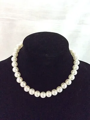 Pearl Choker 12inch Necklace - Medium 10mm Faux Pearls • £3.69