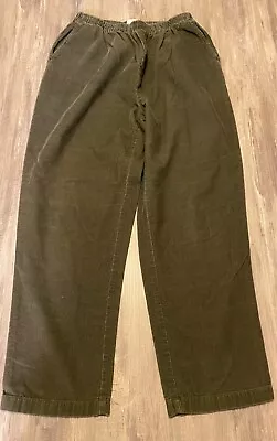 Cabin Creek~Pull-On~Olive~Corduroy Pants~Elastic Waist~Size 16 • $8.99