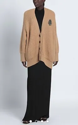 Brunello Cucinelli 100% Cashmere Knit Swarovski Crystal Cardigan  Size M • £1785.50