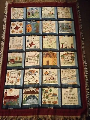 Life Outreach 2000 Commerative Year Tapestry Throw Blanket Goodwin Weavers VTG  • $25.95